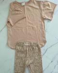 Zara Light Pink Top And Floral Pants 4 5Y