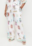Plus Elasticated Wide Leg Pants In Cocktail - Cocktail