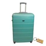 Smte Durableelegance: Smart And Stylish Travel Abs Suitcase Medium 65CM With Smte Keyring Green With Keychain