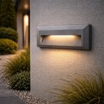 Ozo Slim Downfacing Wall Light - 3CCT - White