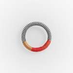 Dynamic Bracelet White Zig Zag Camel Red Orange