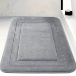 1PC Absorbent Non-slip Soft Bathroom Floor Mat Memory Foam Pvc Non-slip Bottom Mat Floating Window Universal Door Mat Floor Carp