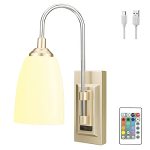 Honwell Wall Lamp Wireless Battery LED Wall Sconces Indoor Multi Color Wall Sconce Light Fixture For Room Lighting Stick Lights