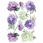 Bloom Vinyl Transfer Purple And Hydrangea