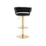 Deluxe Swivel Bar Stool With Adjustable Height Black