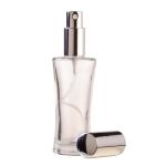 50ML Clear Glass Round Waisted Perfume Bottle With Silver Spray & Silver Cap 18 410