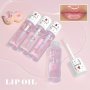 3 Color Glossy Lip Oil Set: Fade Lip Lines Create Glossy Makeup Lip Care Cosmetics - Adult Neutral Skin Liquid Texture Pink & Yellow Hues