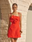 Nicolette Flower MINI Dress - 16 Spicy Orange