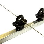 Fence Pole 10LINE Sqt Jurass Galv Angled