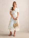 Briana Printed Shirt Dress - 20 Blue Ada Floral