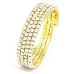 Goldair Gold Diamante Wrap Around Bangle