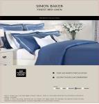 Simon Baker T200 Cotton Double Satin Stitched Duvet Cover Set Indigo Various Sizes - Blue Super King 260 X 230CM + 2 Pillowcas