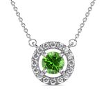 DESTINY Petal August peridot Birthstone Necklace With Swarovski Crystals