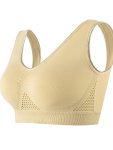 Solid Color Sports Bra For Women With Plus Size Thin And Quick-drying Shockproof For Running And Yoga Gathering Underwear