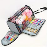 1PC Printing Yarn Bag Knitting Bags Yarn Storage Organizer Crochet Tote crossbody Bag MINI Yarns Drum Case For Store Crochet Hoo