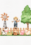 Farm Animals- Wall Art Print - A1