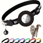 CAT Collar For Airtag Reflective Collars With Gps Device Holder And Bell For Kittens