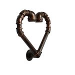 Wall Lamps Modern Wall Sconce European Wall Light Wrought Iron Water Pipe Wall Lamp Love Heart-shaped Corridor Lights Cafe Bar R