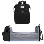 4AKID Portable Foldable Baby Bed Backpack Bag - Black