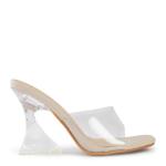 Nude Pu Clear Transparent Wide Vamp Mule
