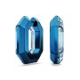SWAROVSKI Lucent Hoop Earrings Octagon Shape Small Blue