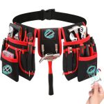 Kowsinde Tool Belt Magnetic Tool Pouch With 26 Pocket Tool Belts For Men Heavy Duty Adjustable Tool Pouch Bag Detachable Utility