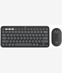Logitech Pebble 2 Keyboard & Mouse Combo - Black Slim Lightweight Keyboard And Mouse Combo Made With Over 45% Recycled Plastic Bluetooth Low Energy