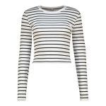 Real Print Rib Long Sleeve Crop Tee