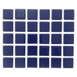 Crystal Glass Mosaic Tile Solid Royal Blue 15CM X 15CM