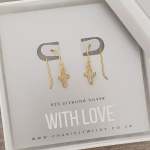 Faith-lee Gold - Gold Plated 925 Sterling Silver Cz Dangle Earrings Size: 7X9MM