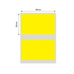 NB230 - - B1 B21 B3S B4 - 50X30MM - 230 Yellow Thermal Labels