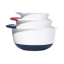 Premium 3 Piece Nesting Mixing Bowls With Non-slip Handles And Grips