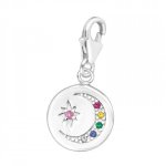 C1357 - 925 Sterling Silver Moon And Star Charm