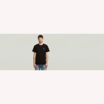 Raw Chest Logo S S Tee Dk Blk