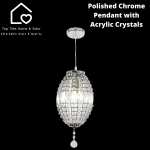 Polished Chrome Pendant With Acrylic Crystals
