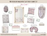 Floral Cot Duvet Bedding Scattered Flower Pink Watercolour