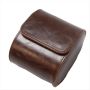 Portable Vintage Leather Watch Display Case Watch Storage Box Brown S