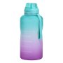 3.8L Giant Motivational Water Bottle Green And Purple