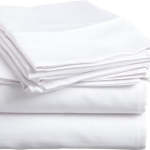 180 Thread Count Poly Percale Flat Sheets Single Three Quarter - Powder Blue