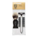 3 Swords Set: Shaving Brush Razor Spare Blades Pl 6808