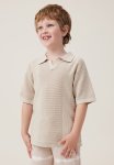 Cotton On Preston Knit Polo - Rainy Day