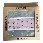 Dishcloth Box - Olive Leaves Blush