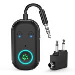 Bomivoi Bluetooth 5.3 Transmitter Receiver Airplane Bluetooth Adapter For 2 Headphones Wireless Audio Adapter For Car Hand-free