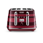 Delonghi – Avvolta Class 4 Slice Toaster – Charming Red