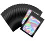 Resealable Holographic Gift Travel Packaging Food Florist School Bags - Black - 200