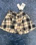New Zara Checked Pleated Skirt 6Y