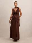Vivianne Scarf Tie Maxi Dress - 18 Dark Mahogany