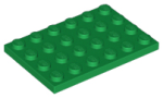 Parts Plate 4 X 6 3032 - Green