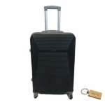 Smte Durable Elegance: Suitcase Small 55CM With Smte Keyring 1 Piece Black With Keychain