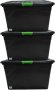 Plastic 85L Storage Box Rengrind Set Of 3 Storage Basket